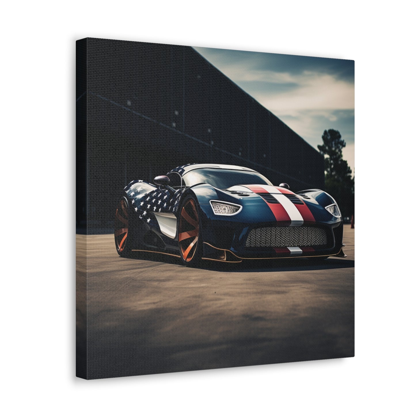 Canvas Gallery Wraps Bugatti Flag American 2