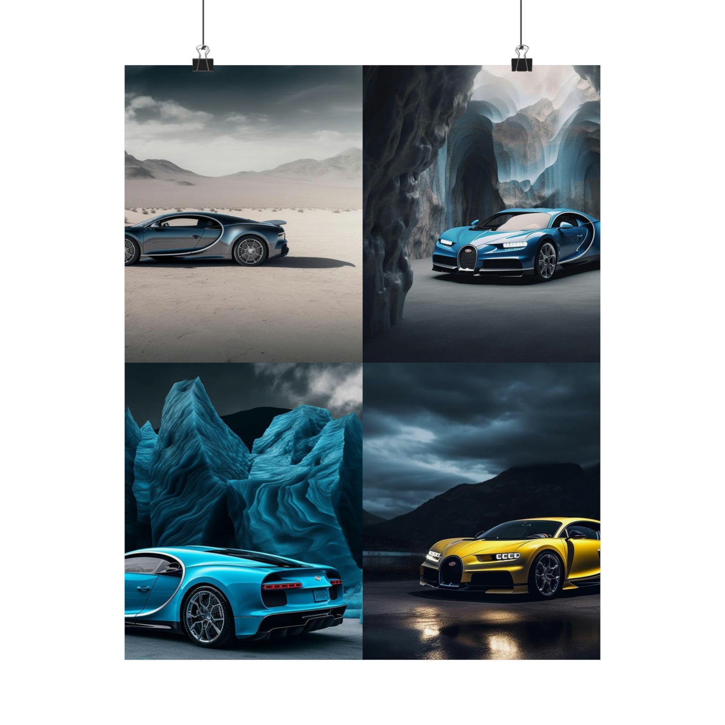 Premium Matte Vertical Posters Bugatti Real Look 5