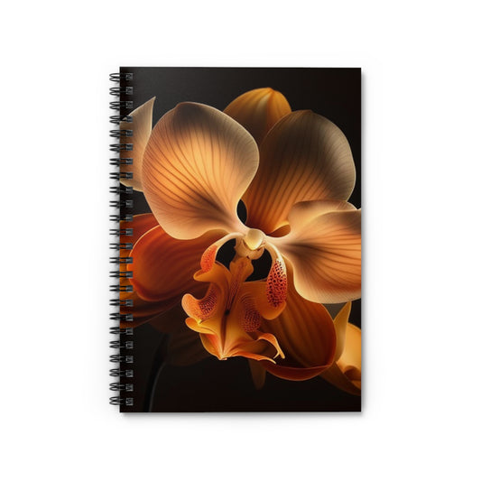 Spiral Notebook - Ruled Line Orange Orchid 2