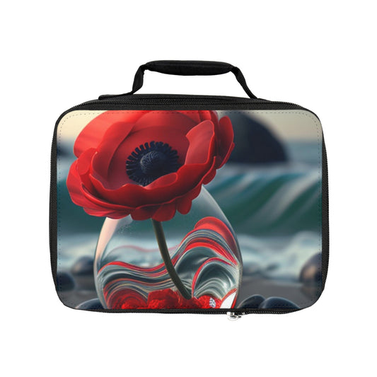 Lunch Bag Red Anemone in a Vase 1