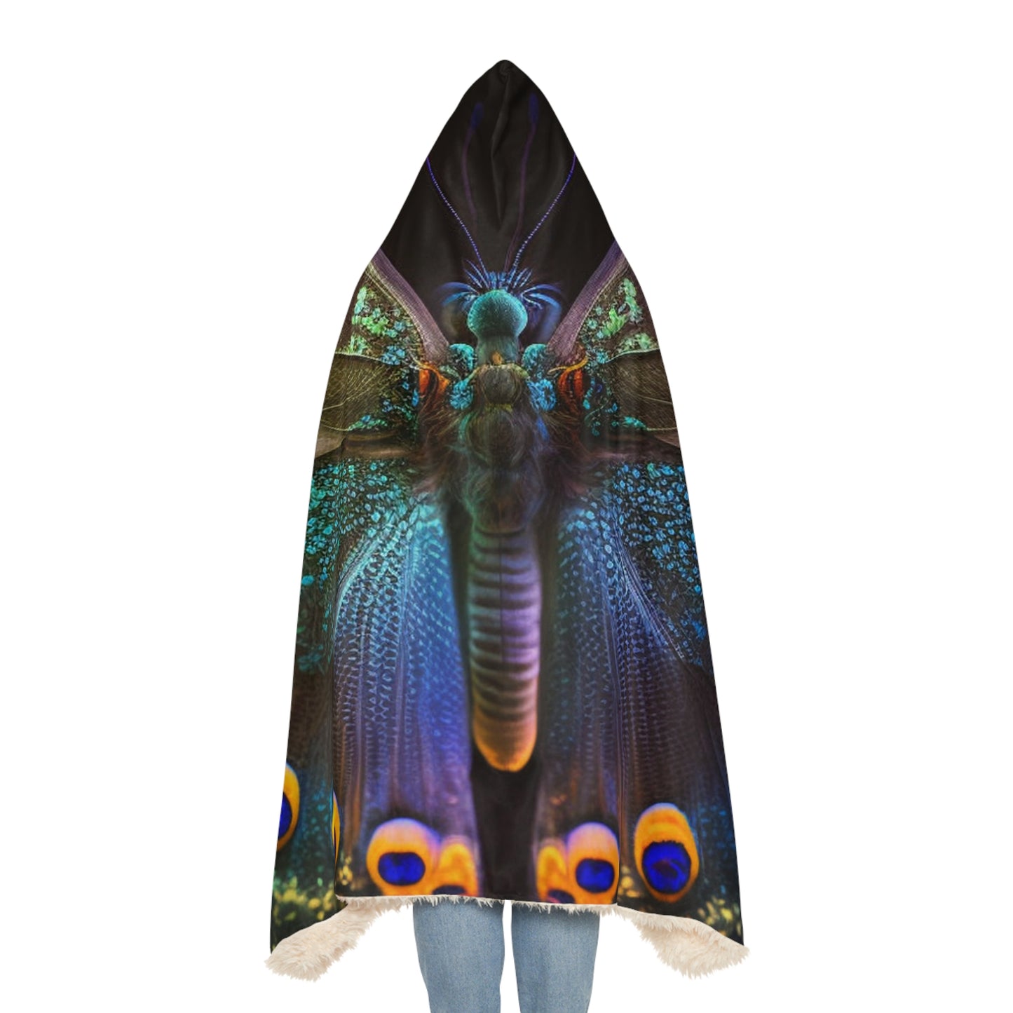 Snuggle Hooded Blanket Neon Hue Butterfly 3