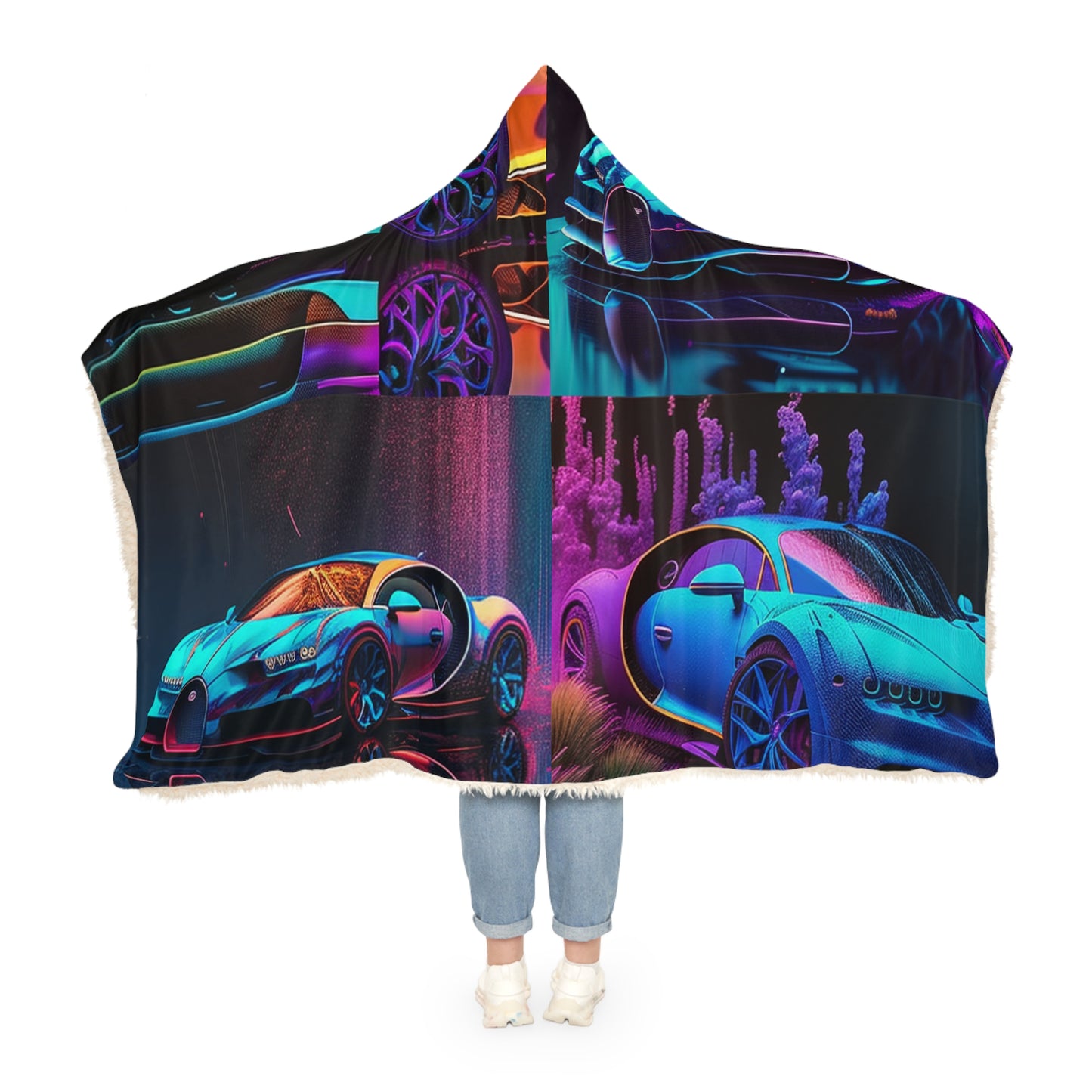 Snuggle Hooded Blanket Bugatti Neon Chiron 5