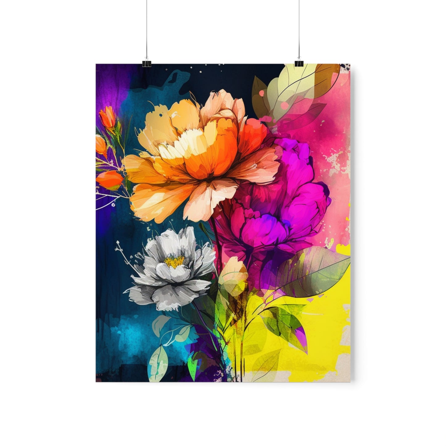 Premium Matte Vertical Posters Bright Spring Flowers 4