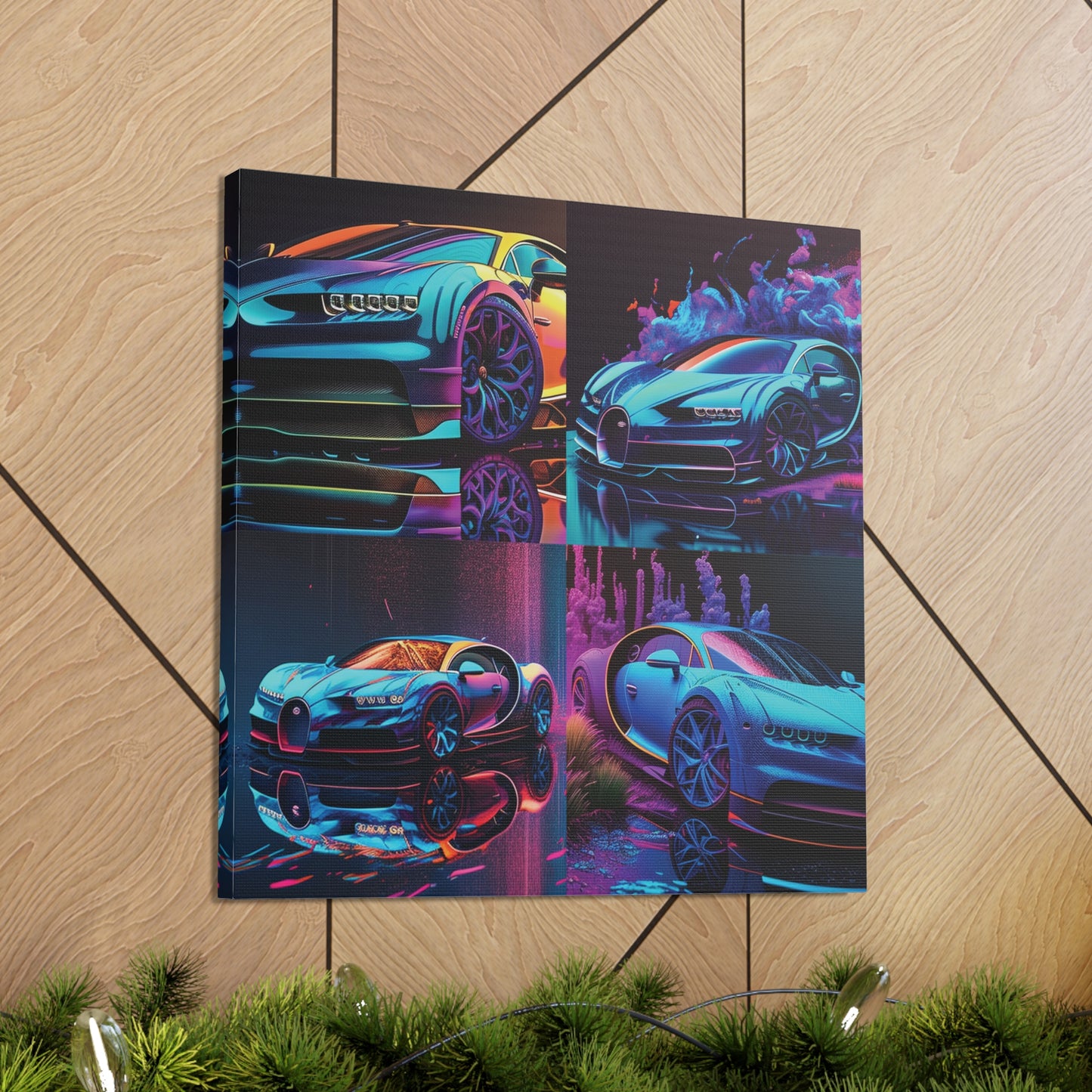 Canvas Gallery Wraps Bugatti Neon Chiron 5