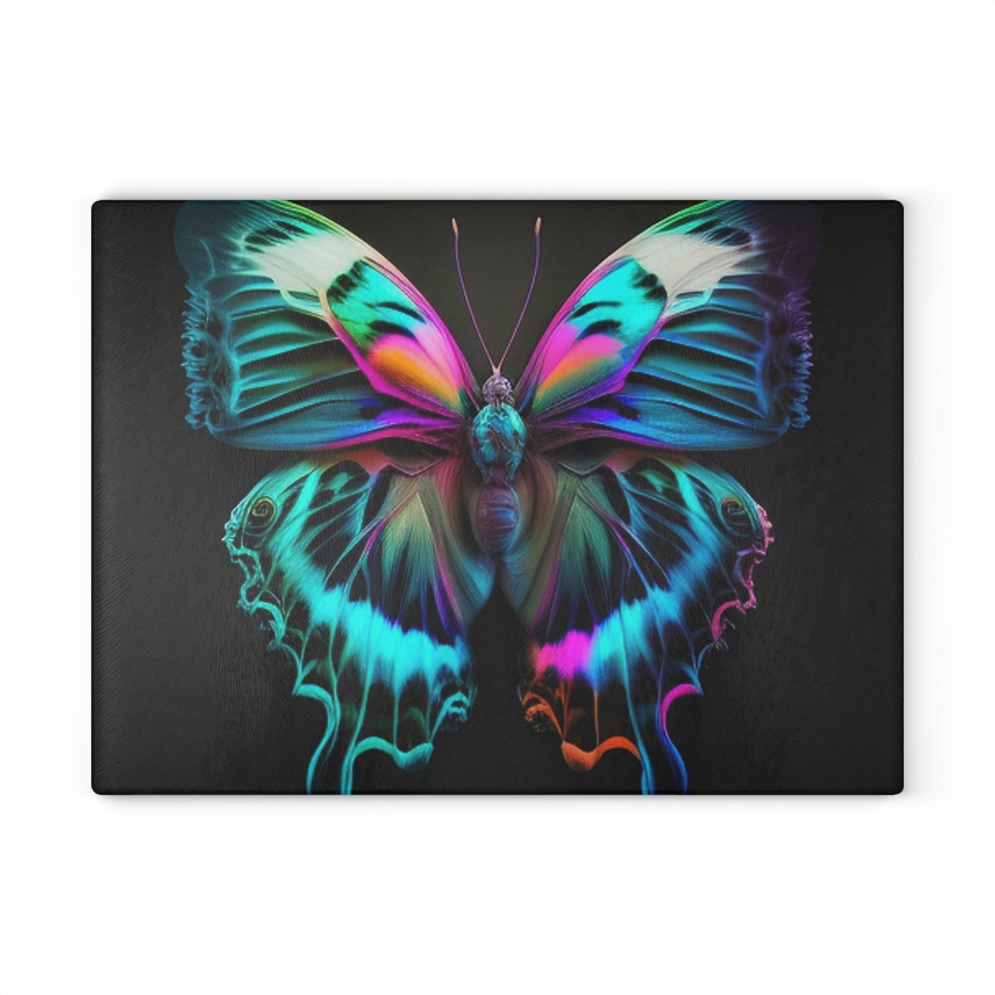 Glass Cutting Board Neon Butterfly Fusion 4