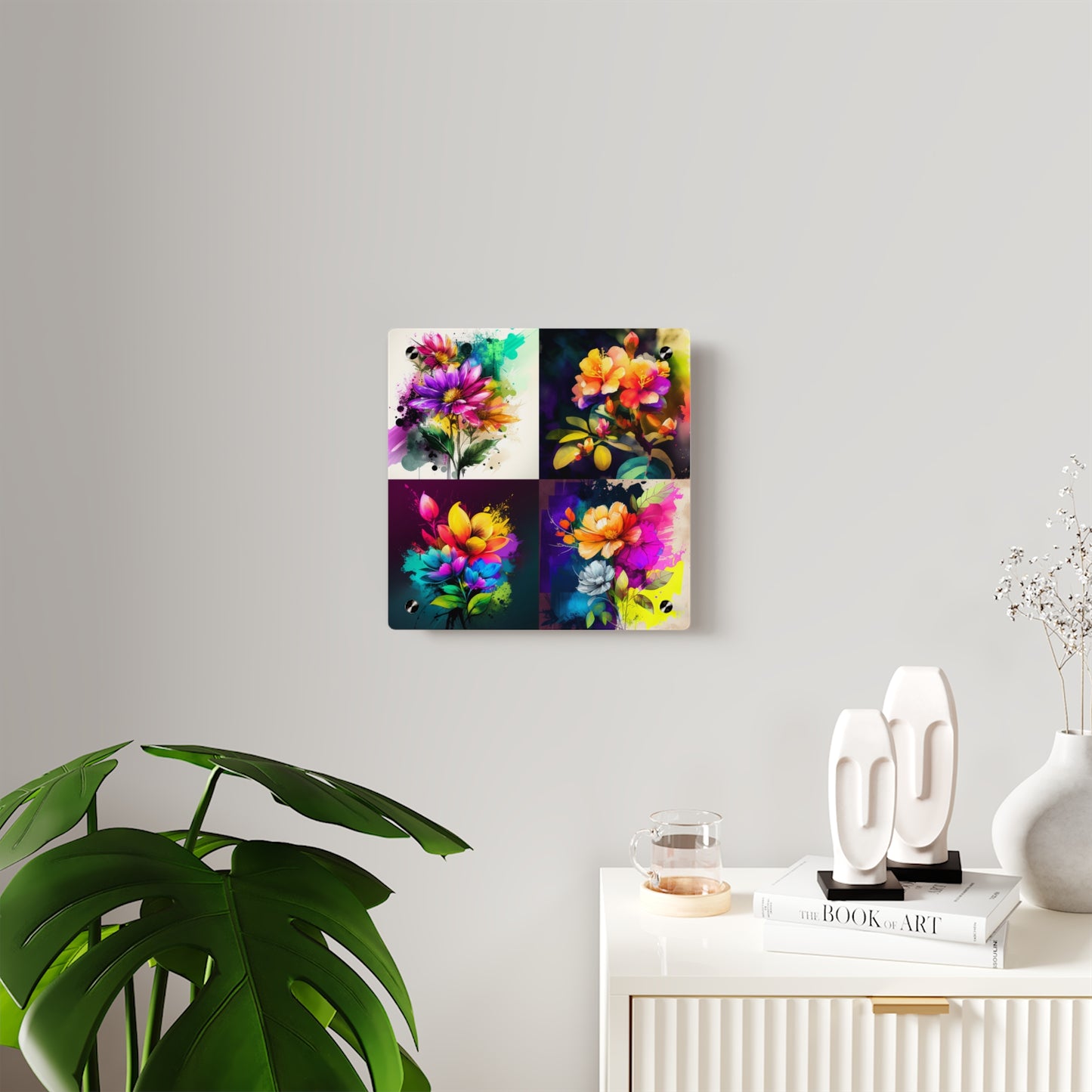 Acrylic Wall Art Panels Bright Spring Flowers 5