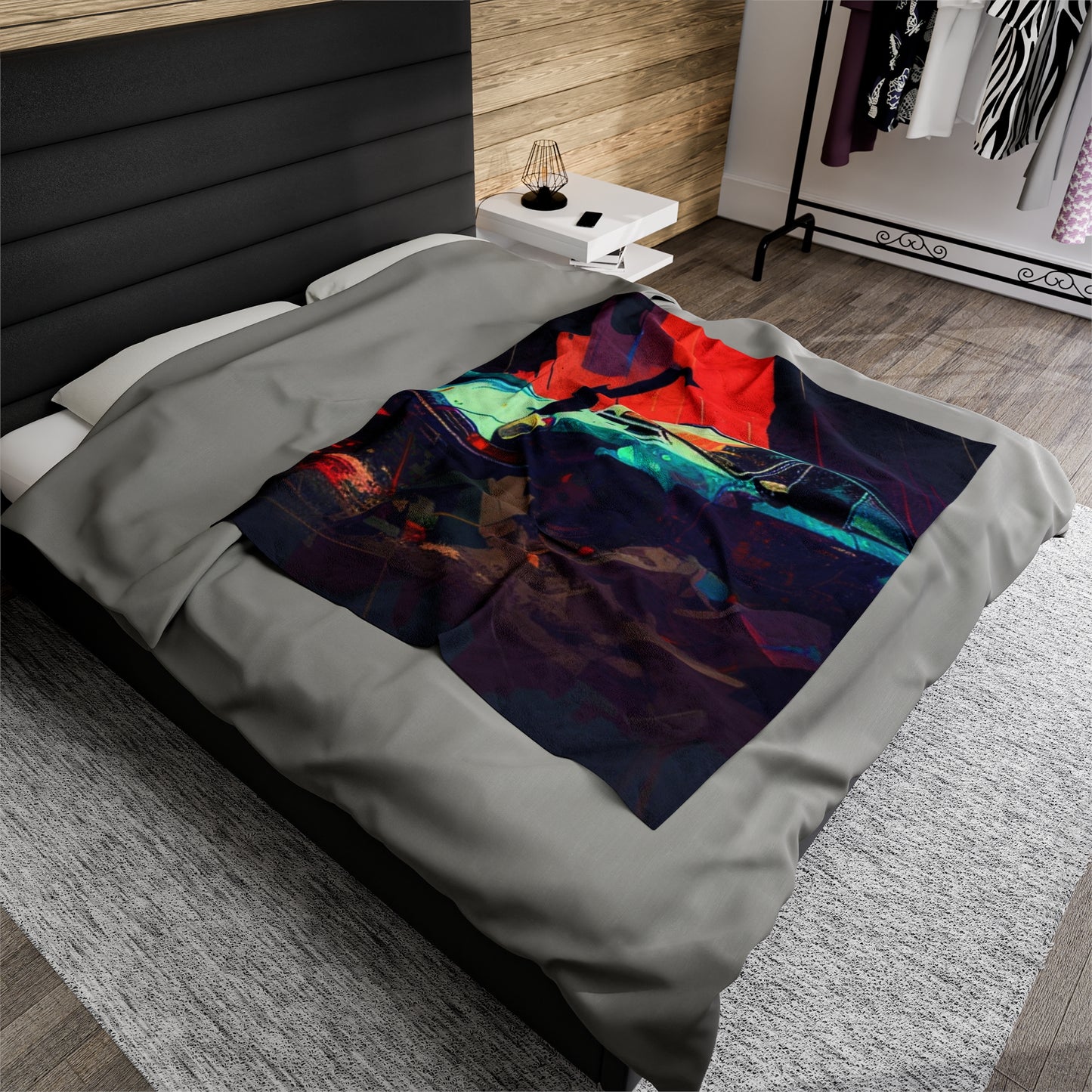 Velveteen Plush Blanket Porsche Abstract 2