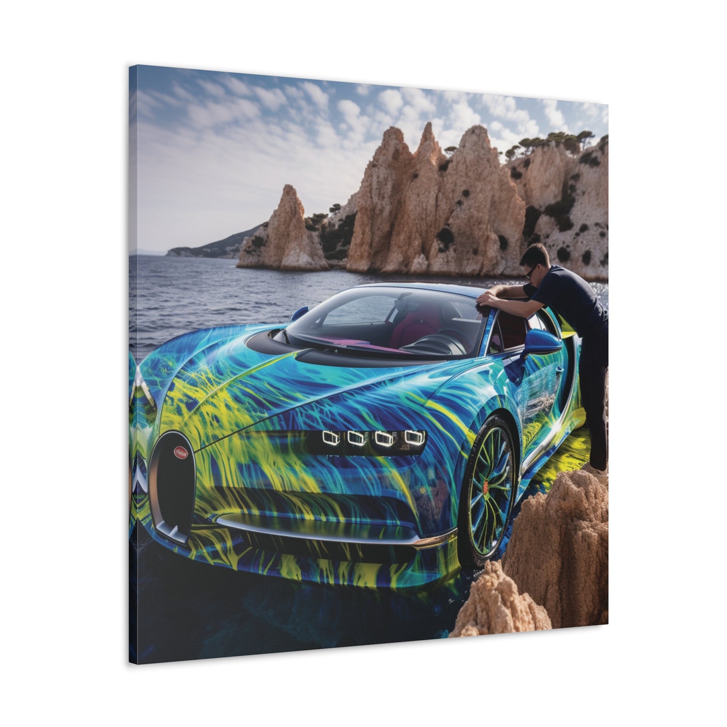 Canvas Gallery Wraps Bugatti Water 1