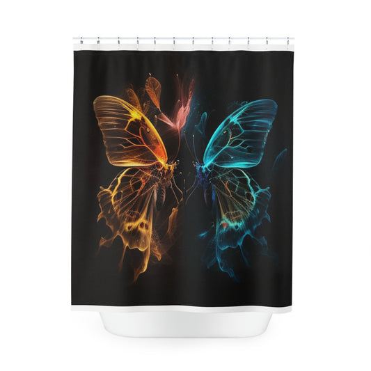 Polyester Shower Curtain Kiss Neon Butterfly 4