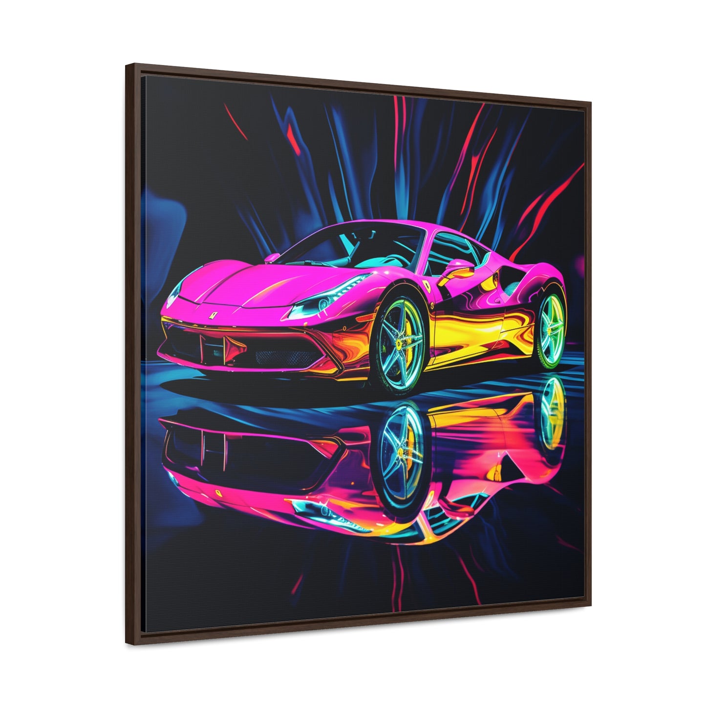 Gallery Canvas Wraps, Square Frame Pink Macro Ferrari 3