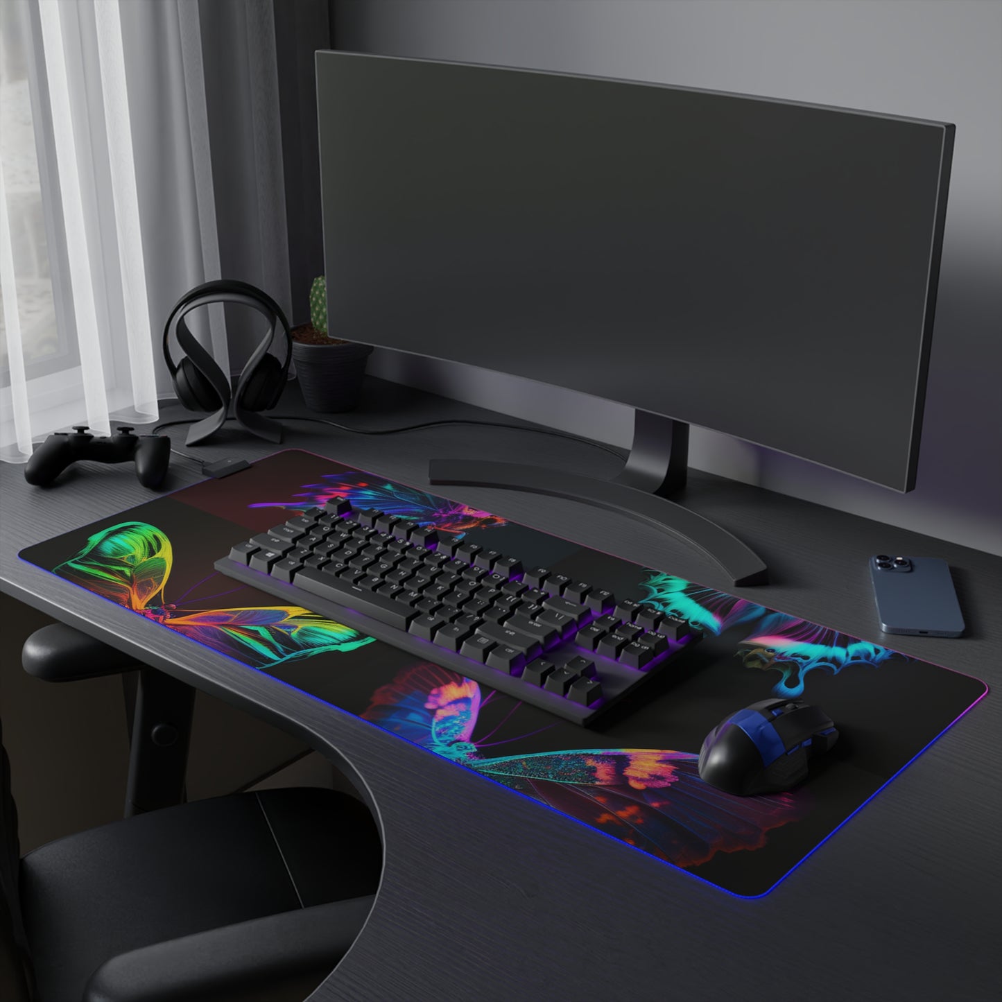 LED Gaming Mouse Pad Raw Hyper Color Butterfly 5