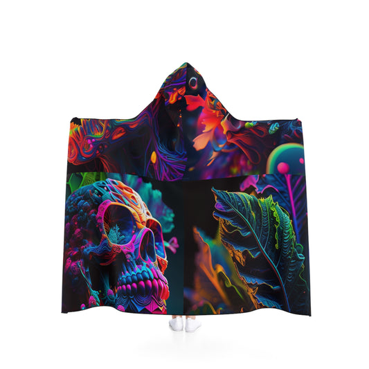 Hooded Blanket Florescent Skull Death 5