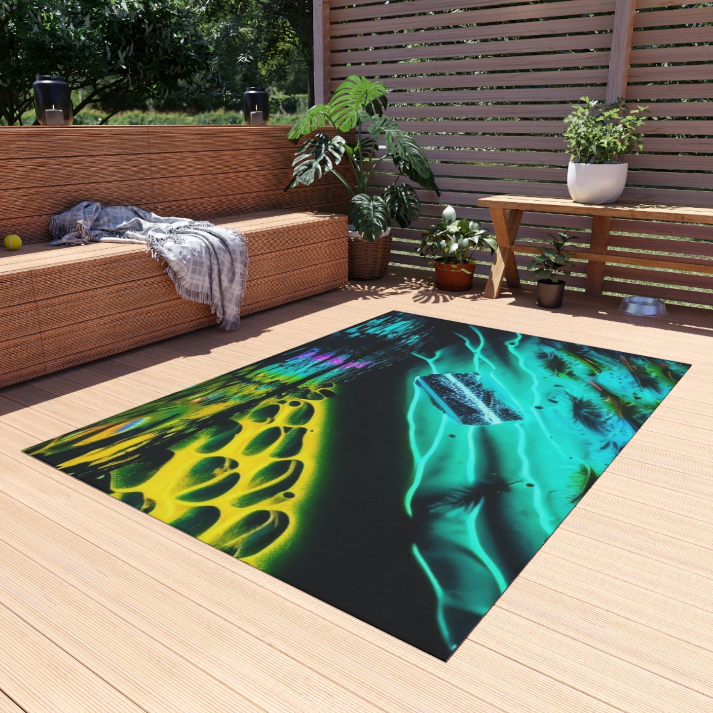Outdoor Rug  Florescent Glow 2