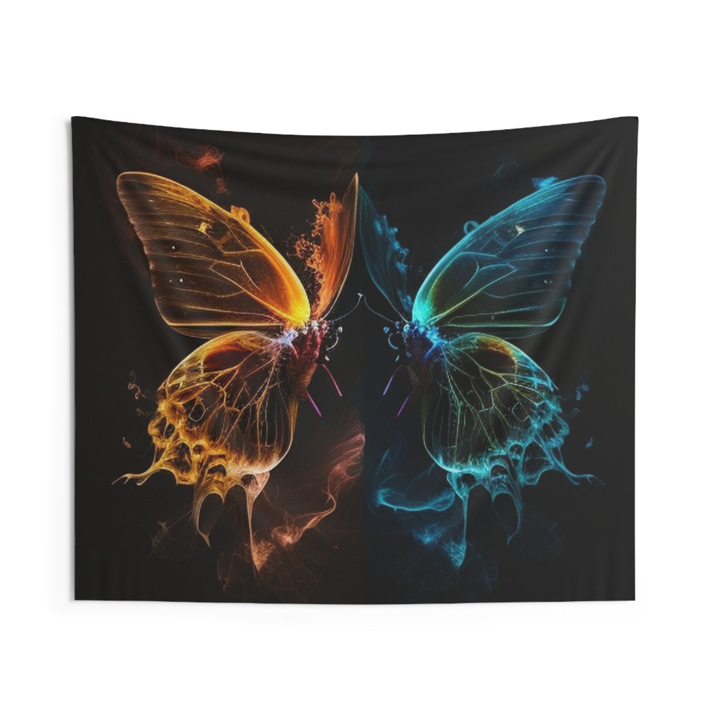 Indoor Wall Tapestries Kiss Neon Butterfly 1