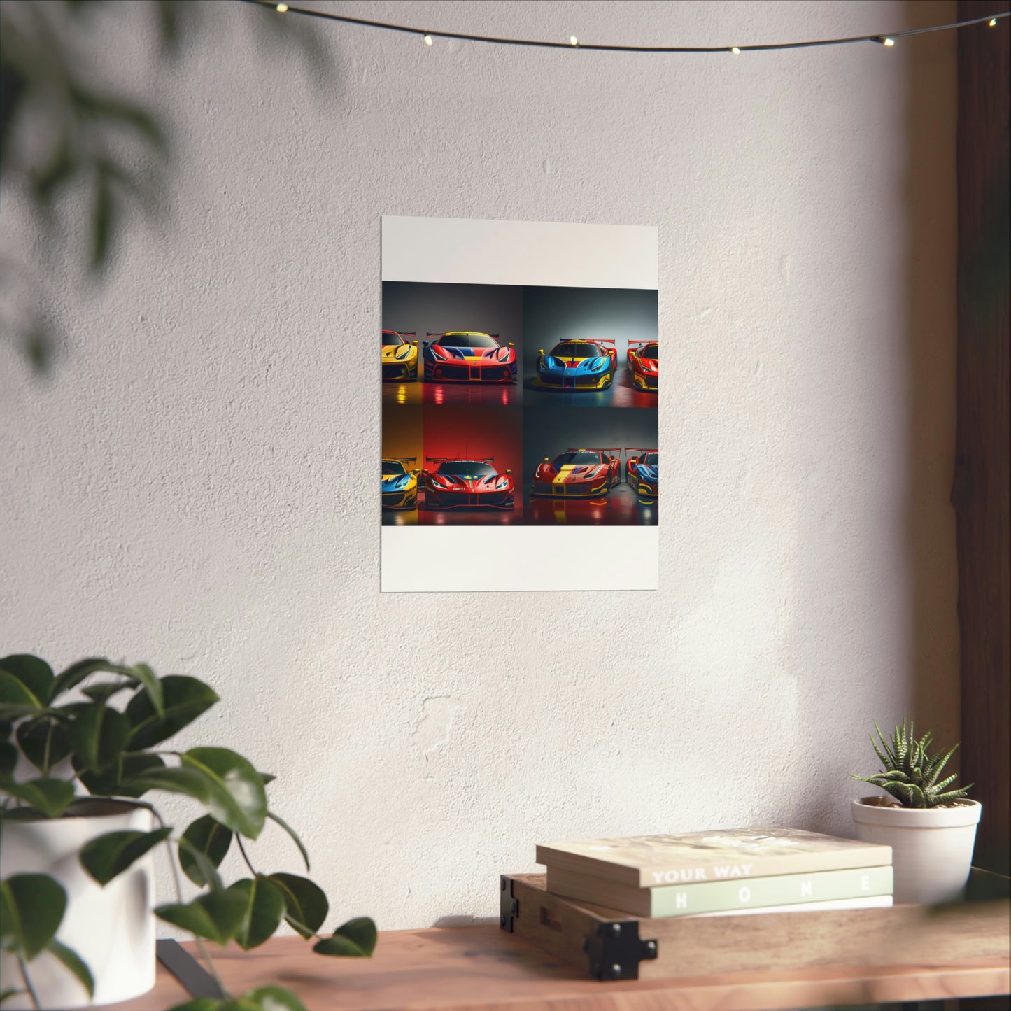 Premium Matte Vertical Posters Ferrari Red Blue 5