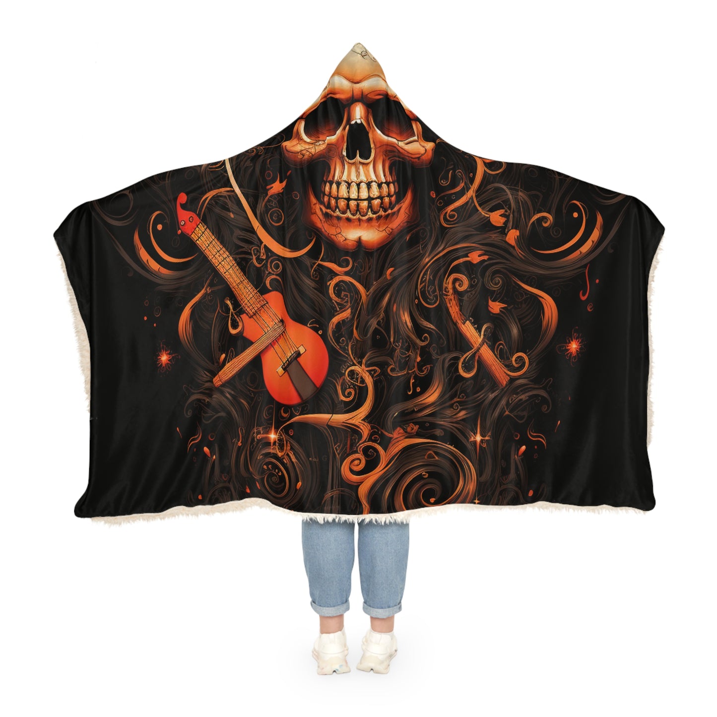 Snuggle Hooded Blanket Skull Treble Clef 4