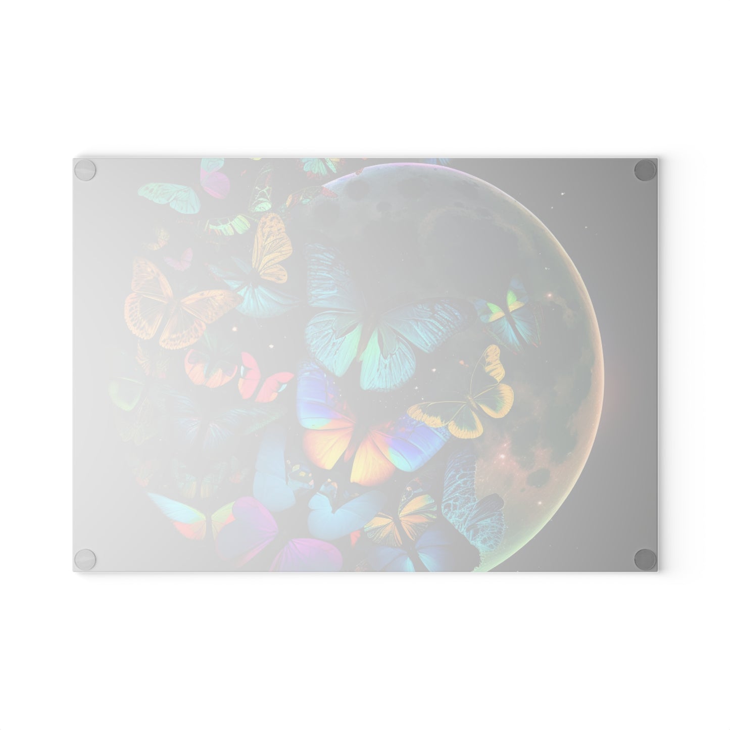 Glass Cutting Board Moon Butterfly 2