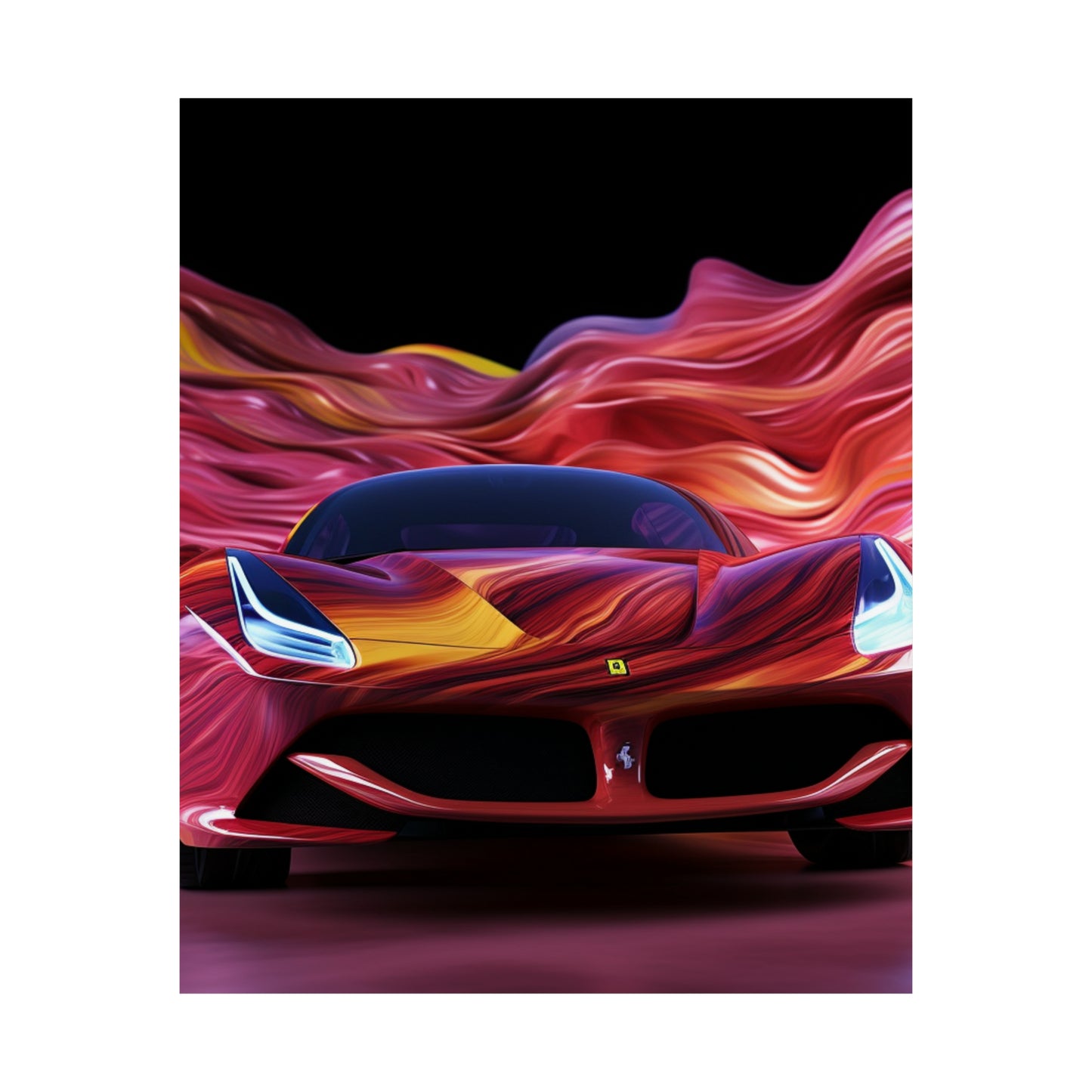 Premium Matte Vertical Posters Ferrari Water Fusion 3