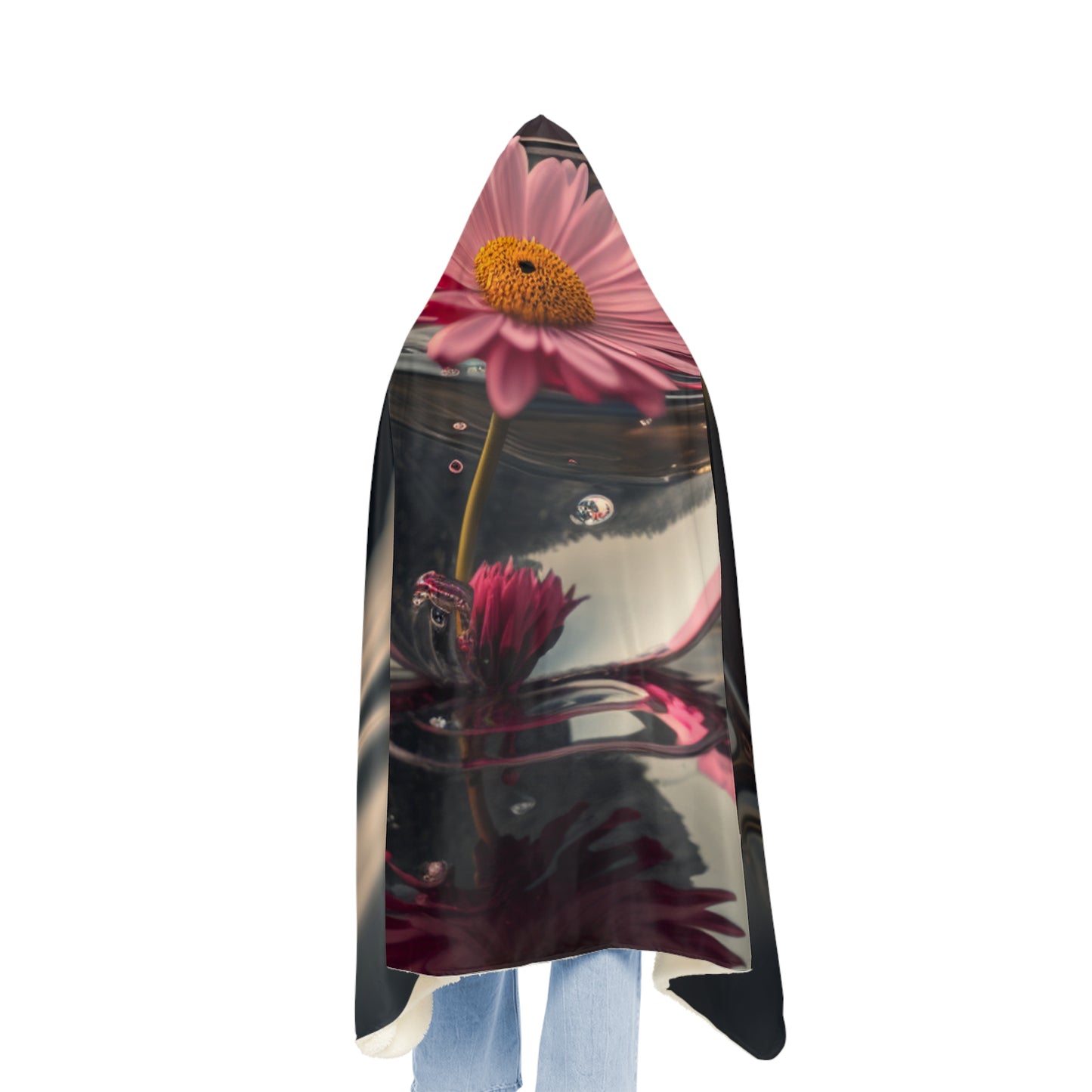 Snuggle Hooded Blanket Daisy in a vase 2