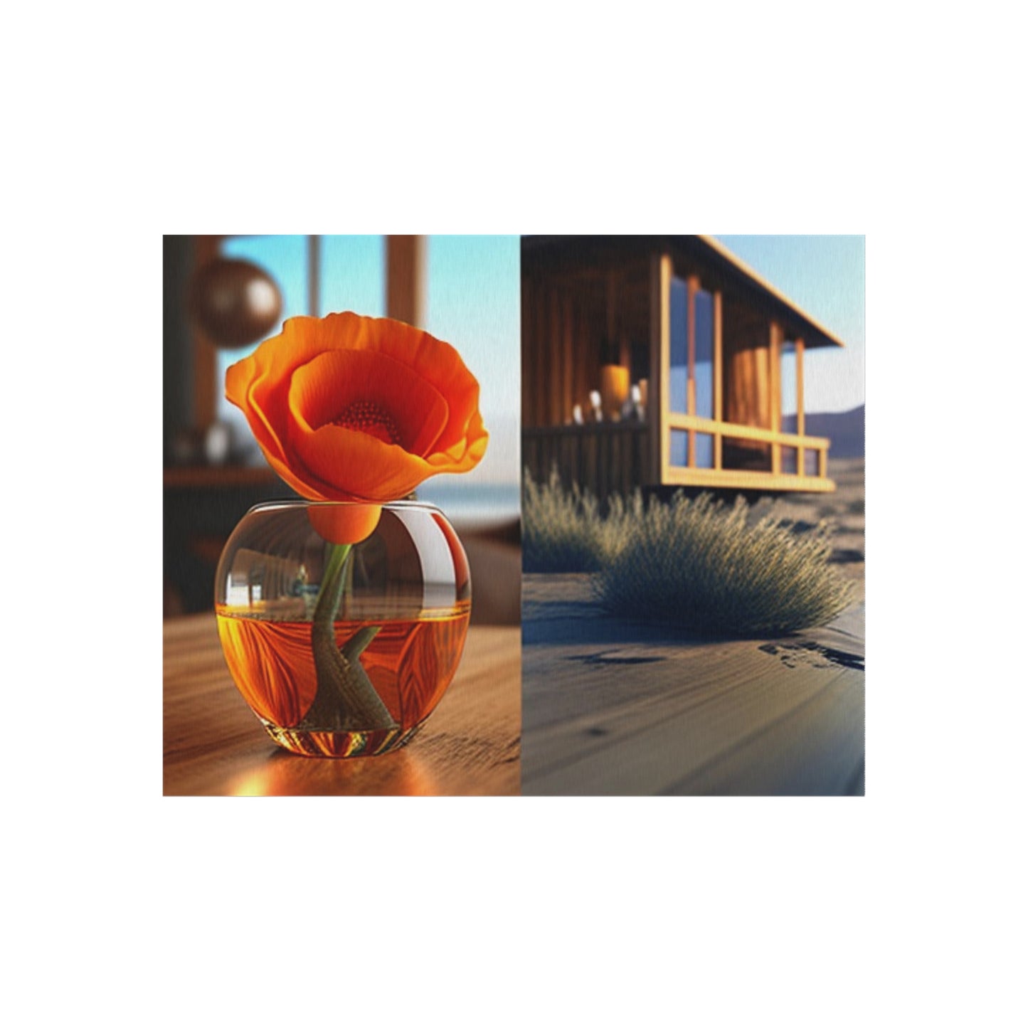 Outdoor Rug  Poppy in a Glass Vase 3