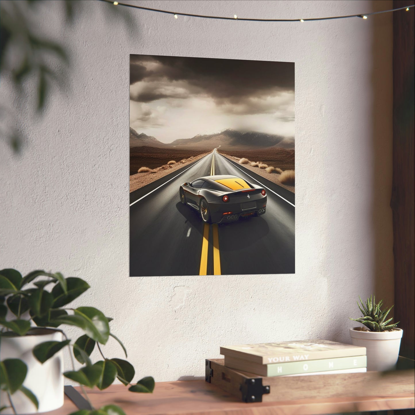 Premium Matte Vertical Posters Ferrari Road 4