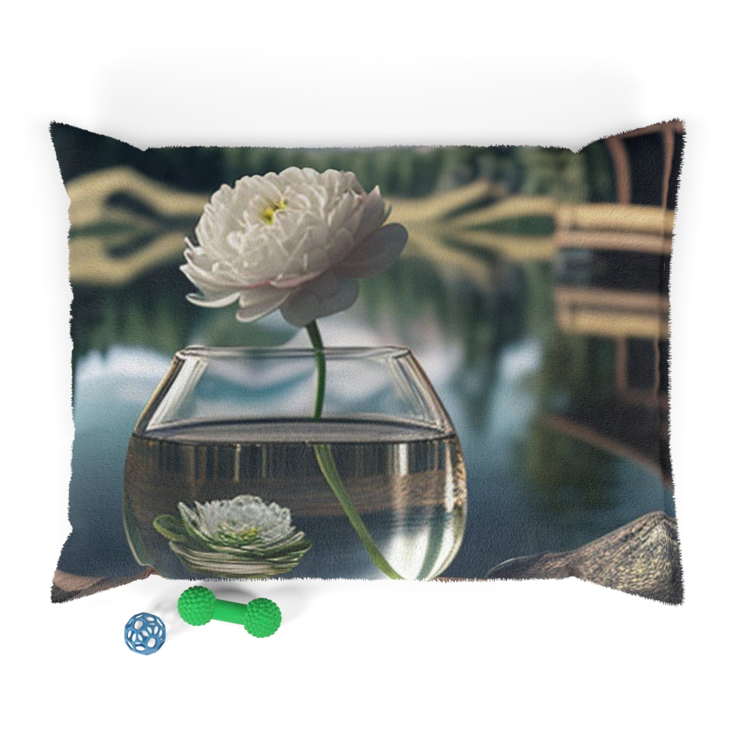 Pet Bed White Peony glass vase 2