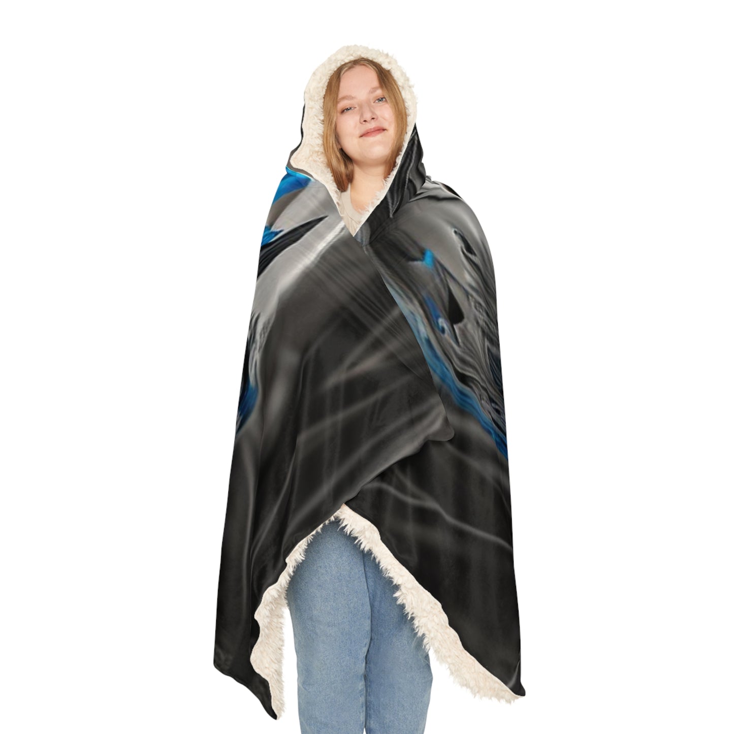 Snuggle Hooded Blanket Tulip Blue 1