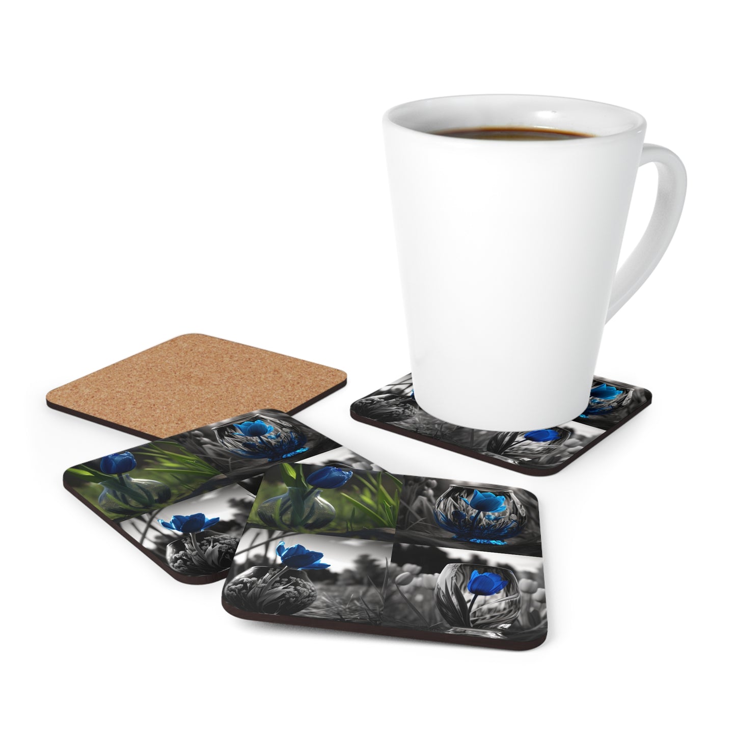 Corkwood Coaster Set Tulip 5