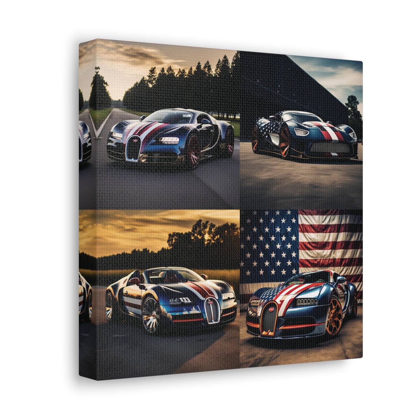 Canvas Gallery Wraps Bugatti Flag American 5