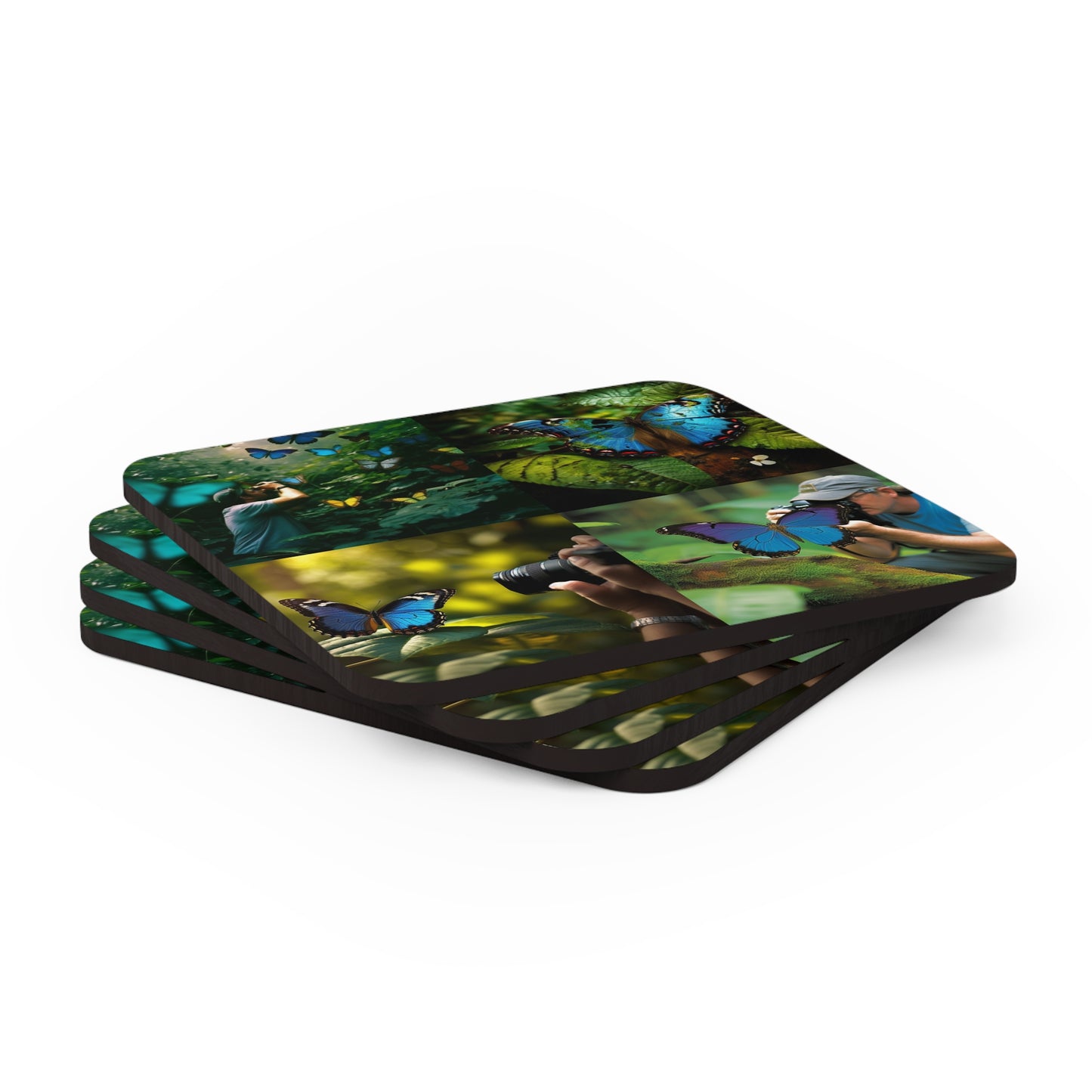 Corkwood Coaster Set Jungle Butterfly 5