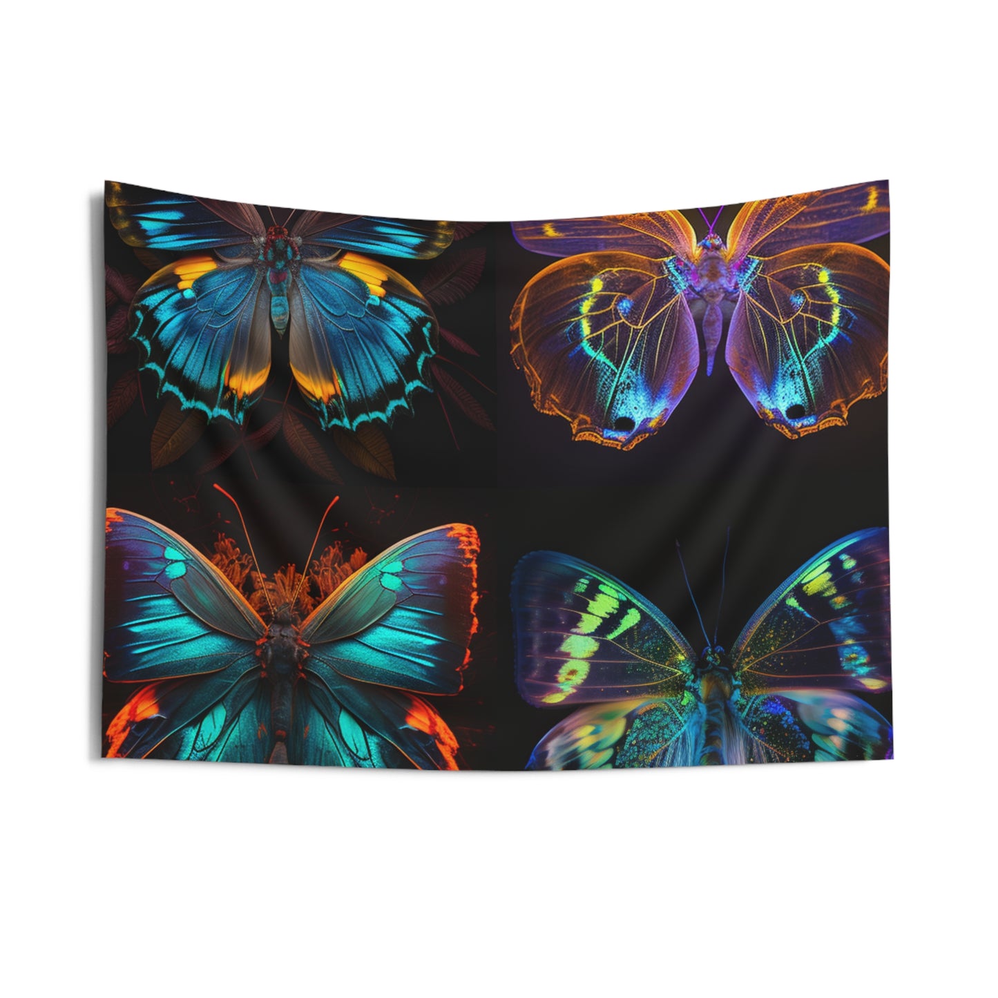 Indoor Wall Tapestries Neon Butterfly Flair 5