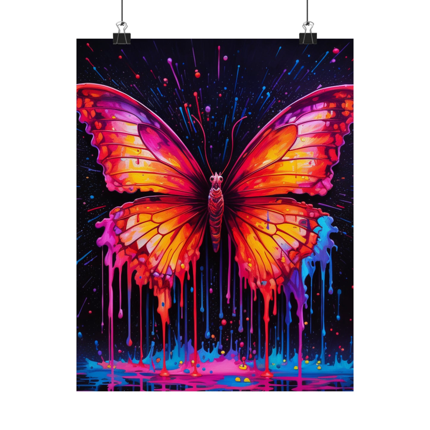 Premium Matte Vertical Posters Pink Butterfly Flair 4