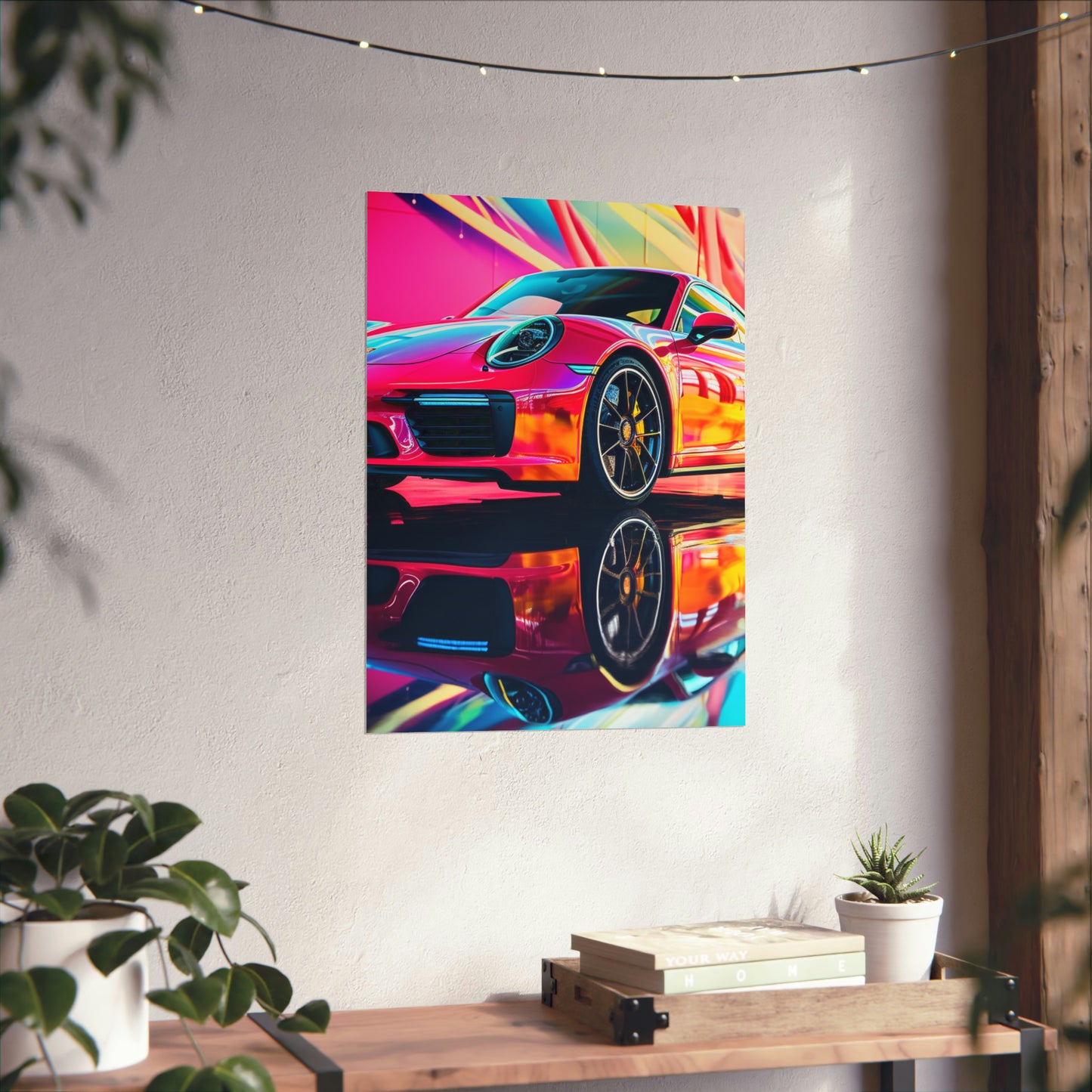 Premium Matte Vertical Posters Macro Porsche 4