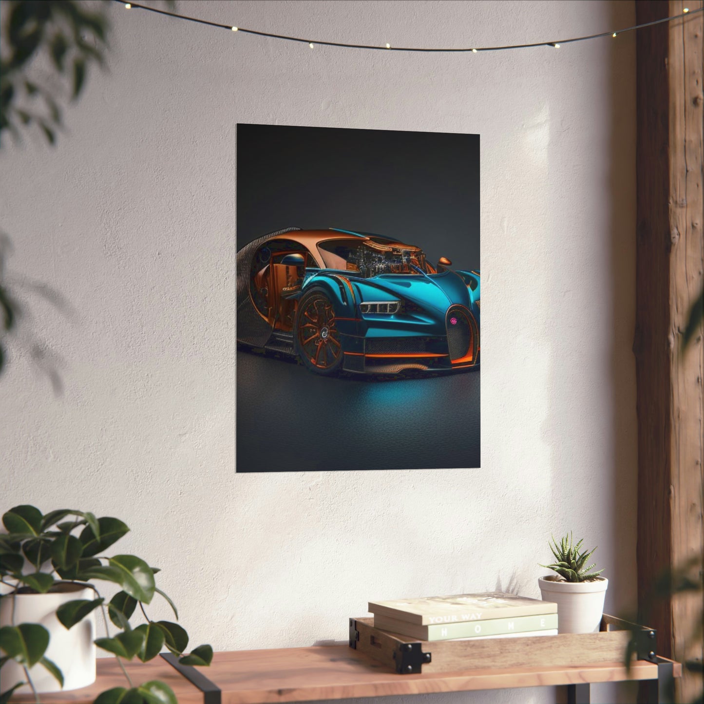 Premium Matte Vertical Posters Bugatti Blue 4