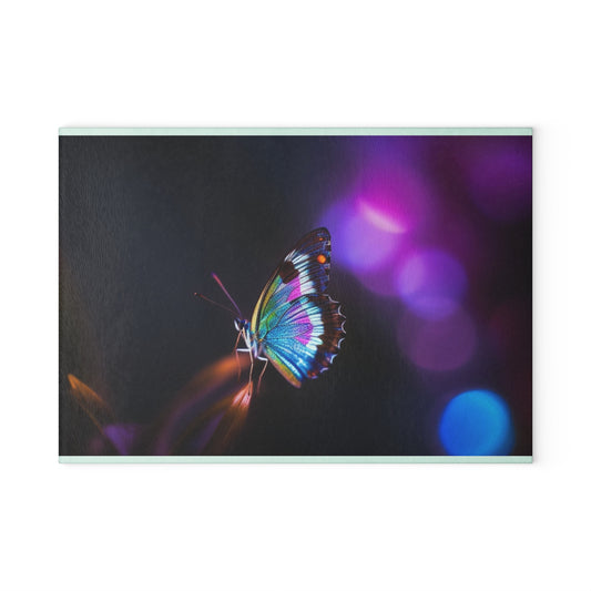 Glass Cutting Board Photo Realistic Butterfly 1