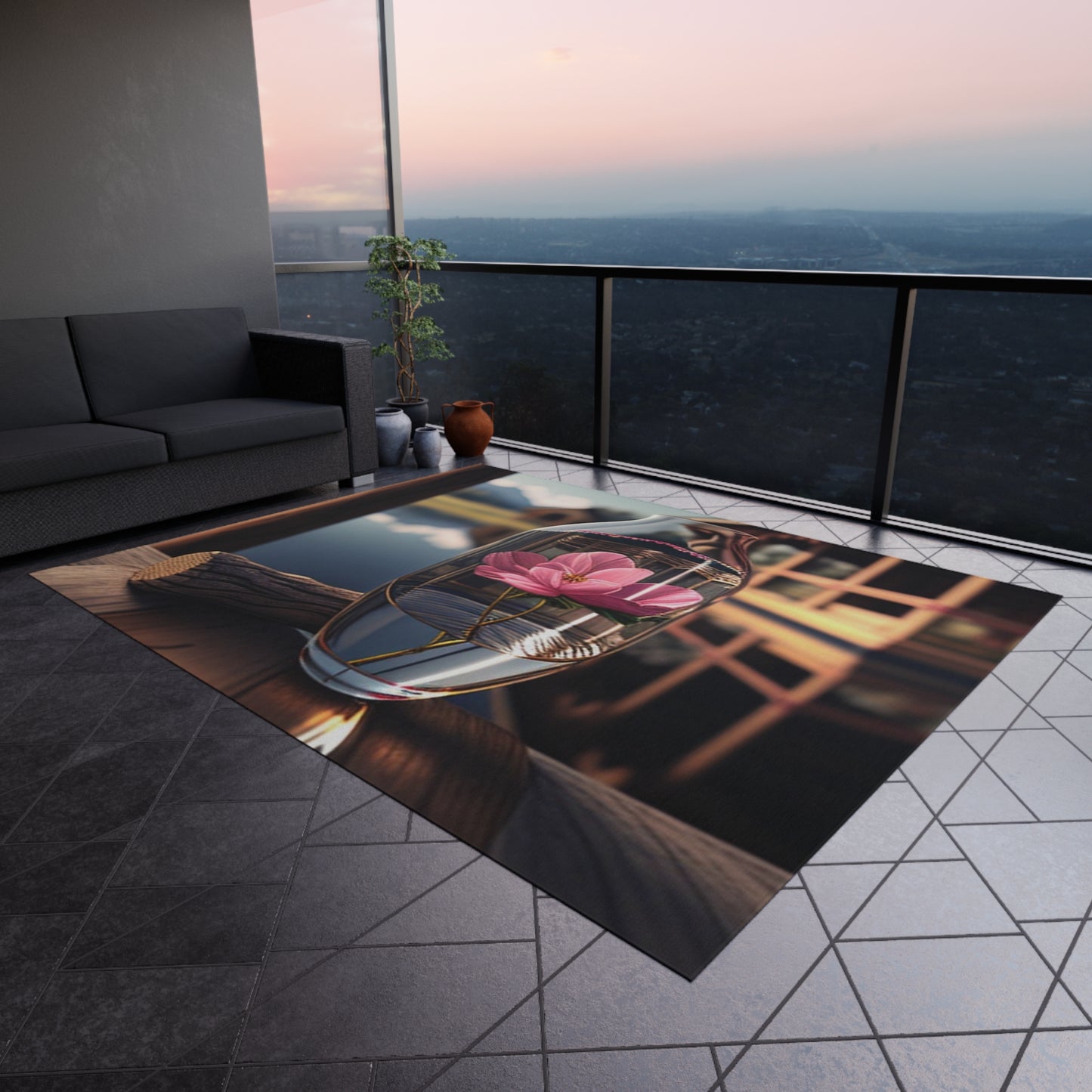 Outdoor Rug  Pink Magnolia 4