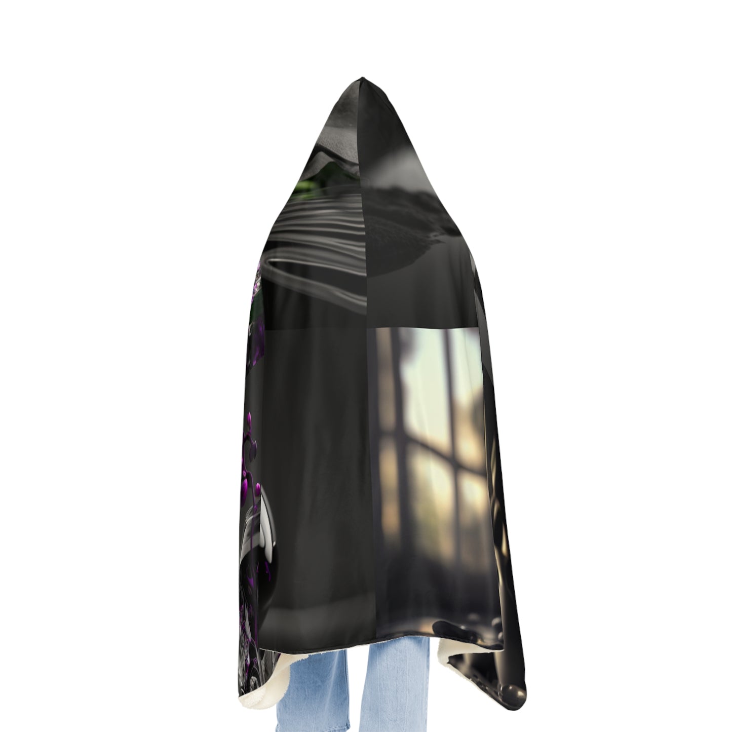 Snuggle Hooded Blanket Purple Orchid Glass vase 5