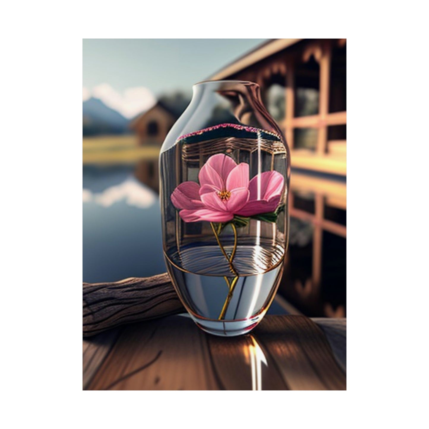 Premium Matte Vertical Posters Pink Magnolia 4