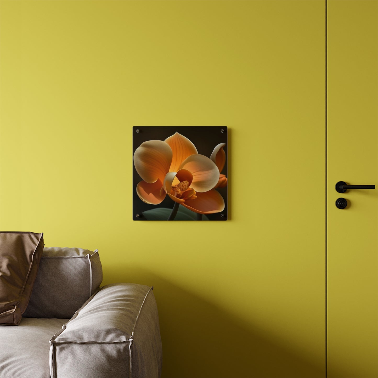 Acrylic Wall Art Panels Orange Orchid 4