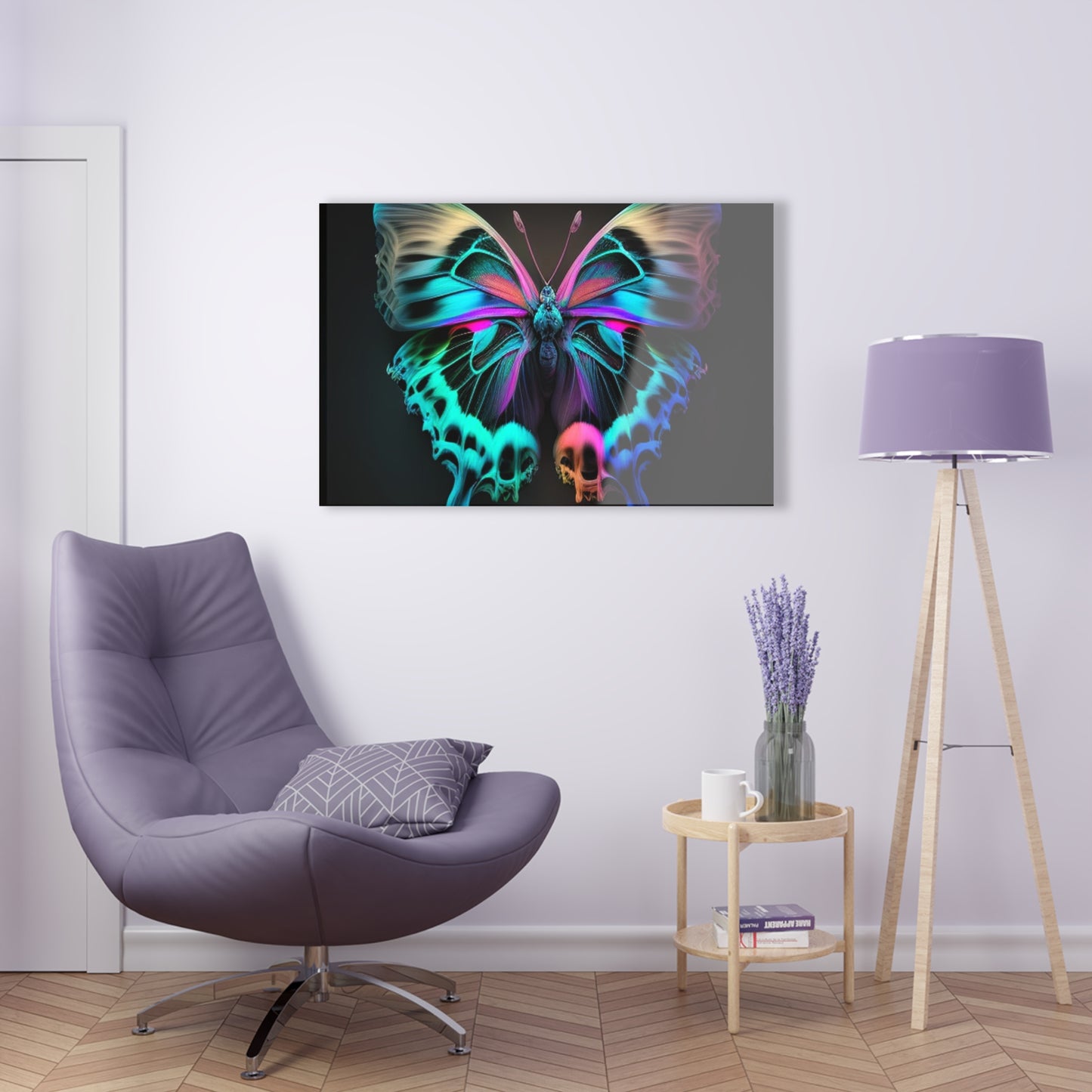 Acrylic Prints Neon Butterfly Fusion 2