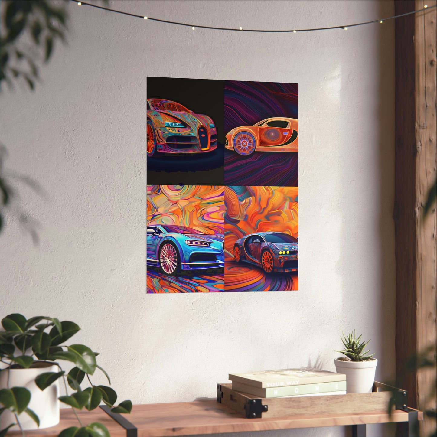 Premium Matte Vertical Posters Bugatti Abstract Concept 5