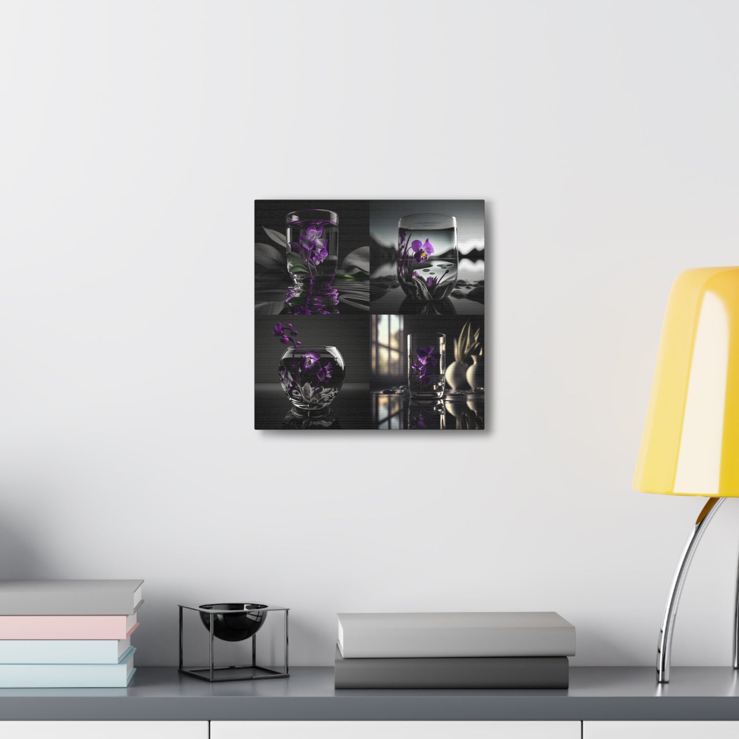 Canvas Gallery Wraps Purple Orchid Glass vase 5