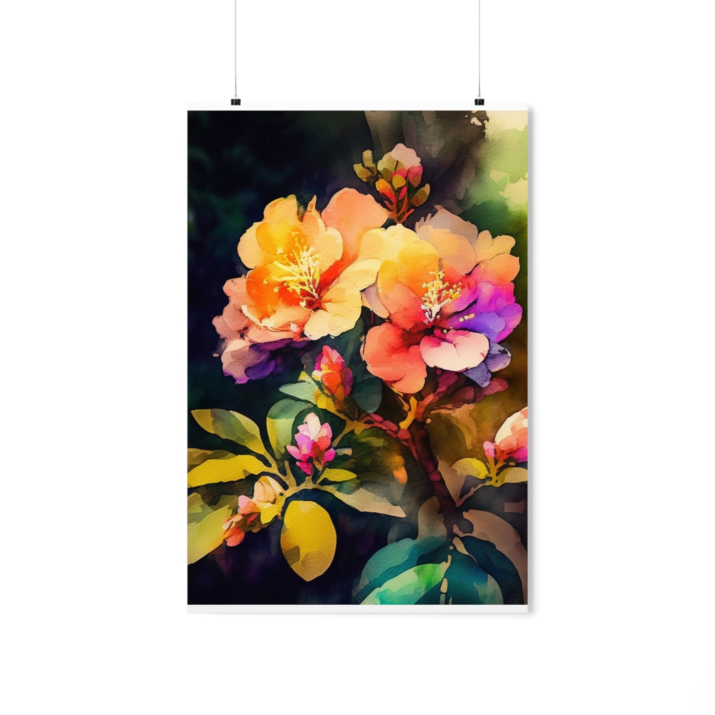 Premium Matte Vertical Posters Bright Spring Flowers 2