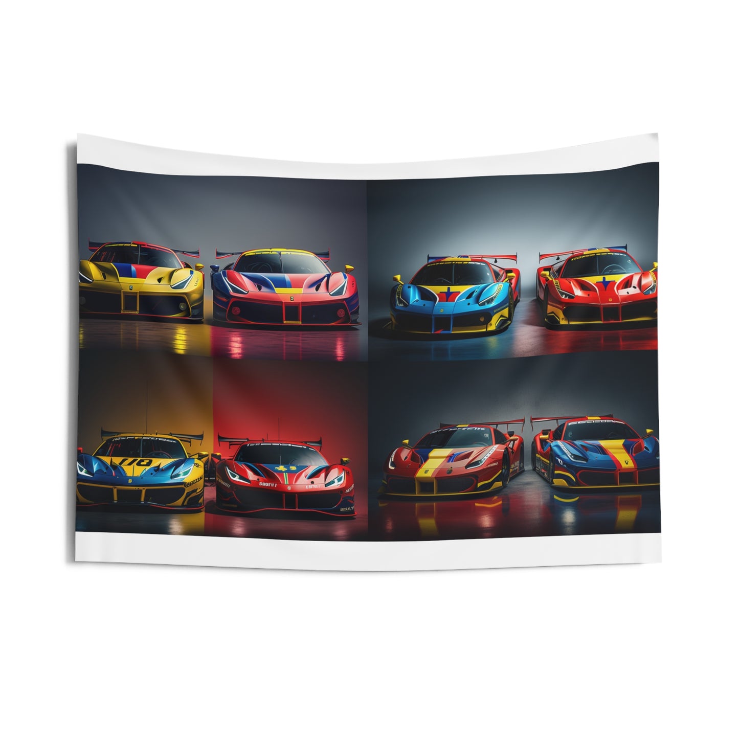 Indoor Wall Tapestries Ferrari Red Blue 5