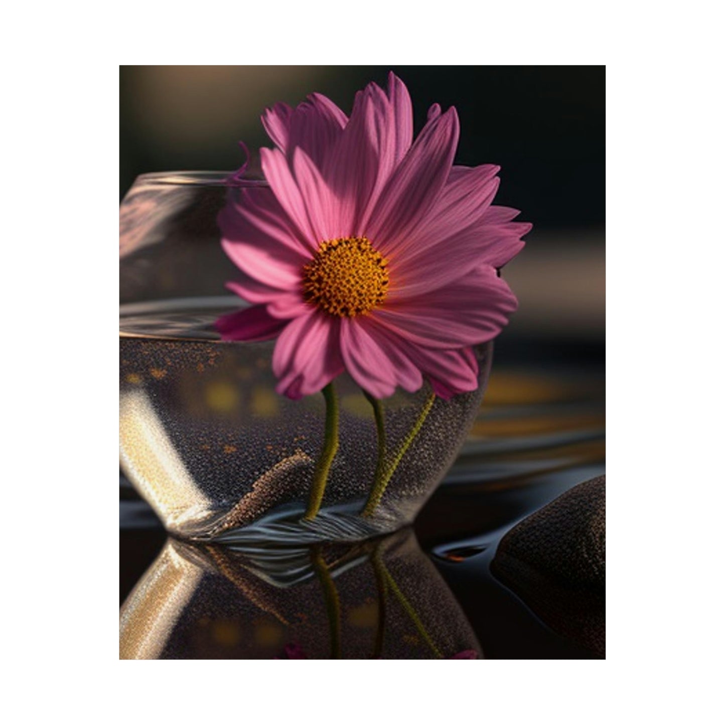 Premium Matte Vertical Posters Pink Daisy 4