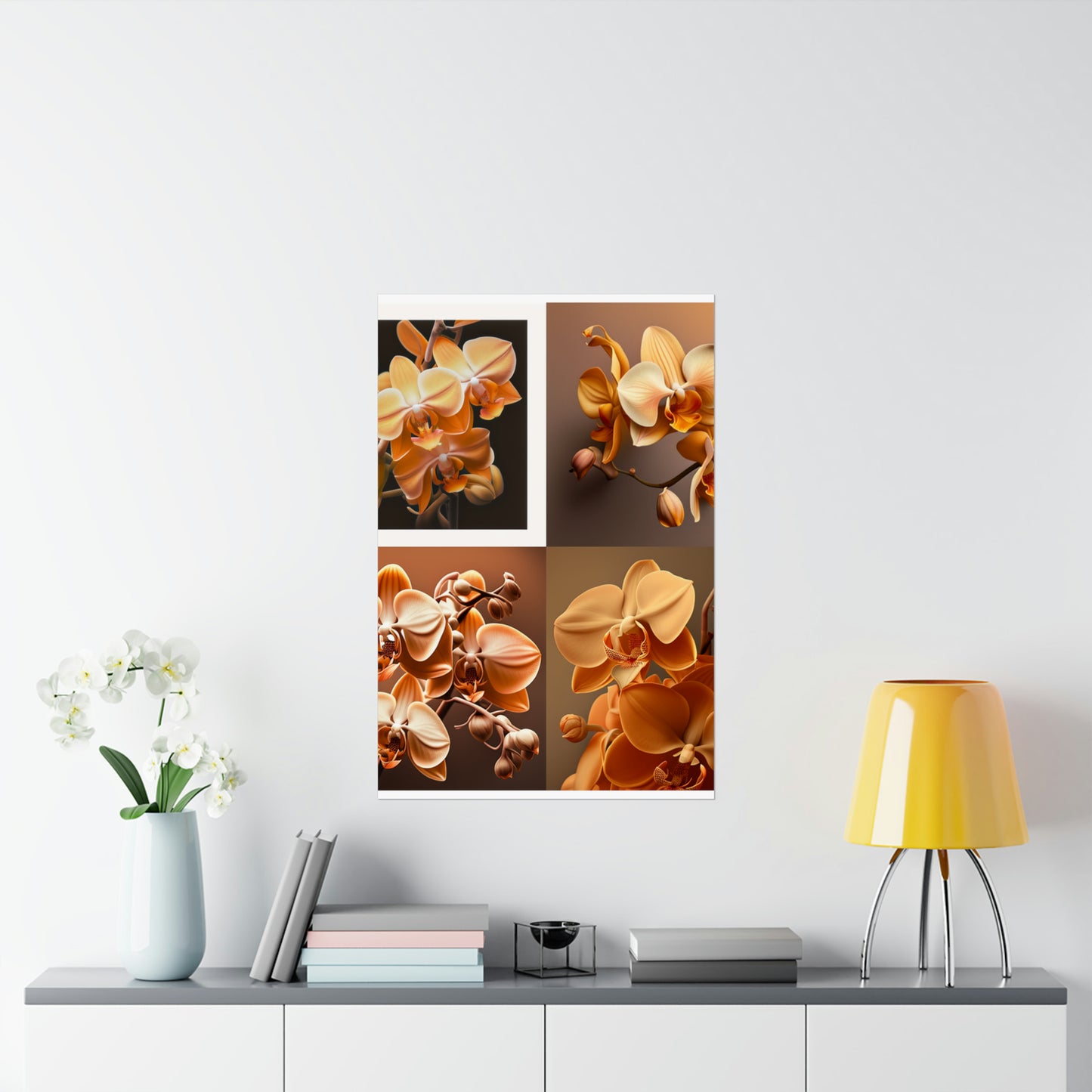 Premium Matte Vertical Posters orchid pedals 5