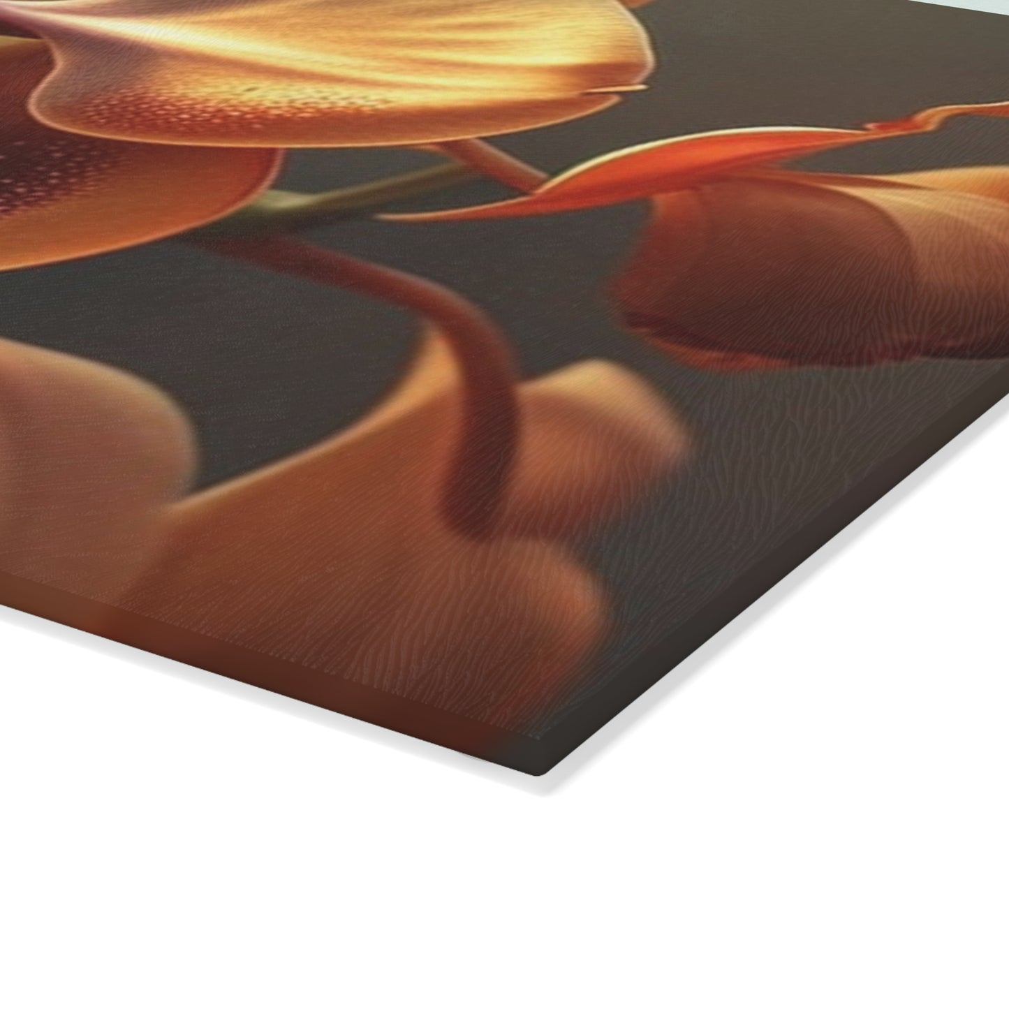 Glass Cutting Board Orange Orchid 1