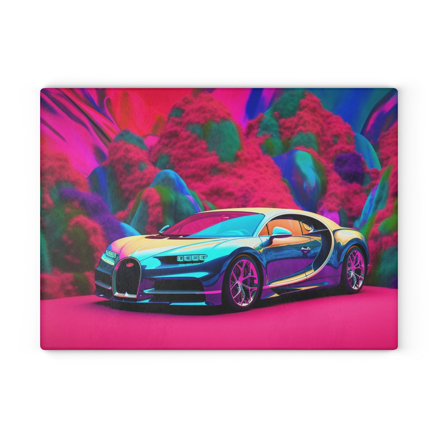 Glass Cutting Board Florescent Bugatti Flair 4