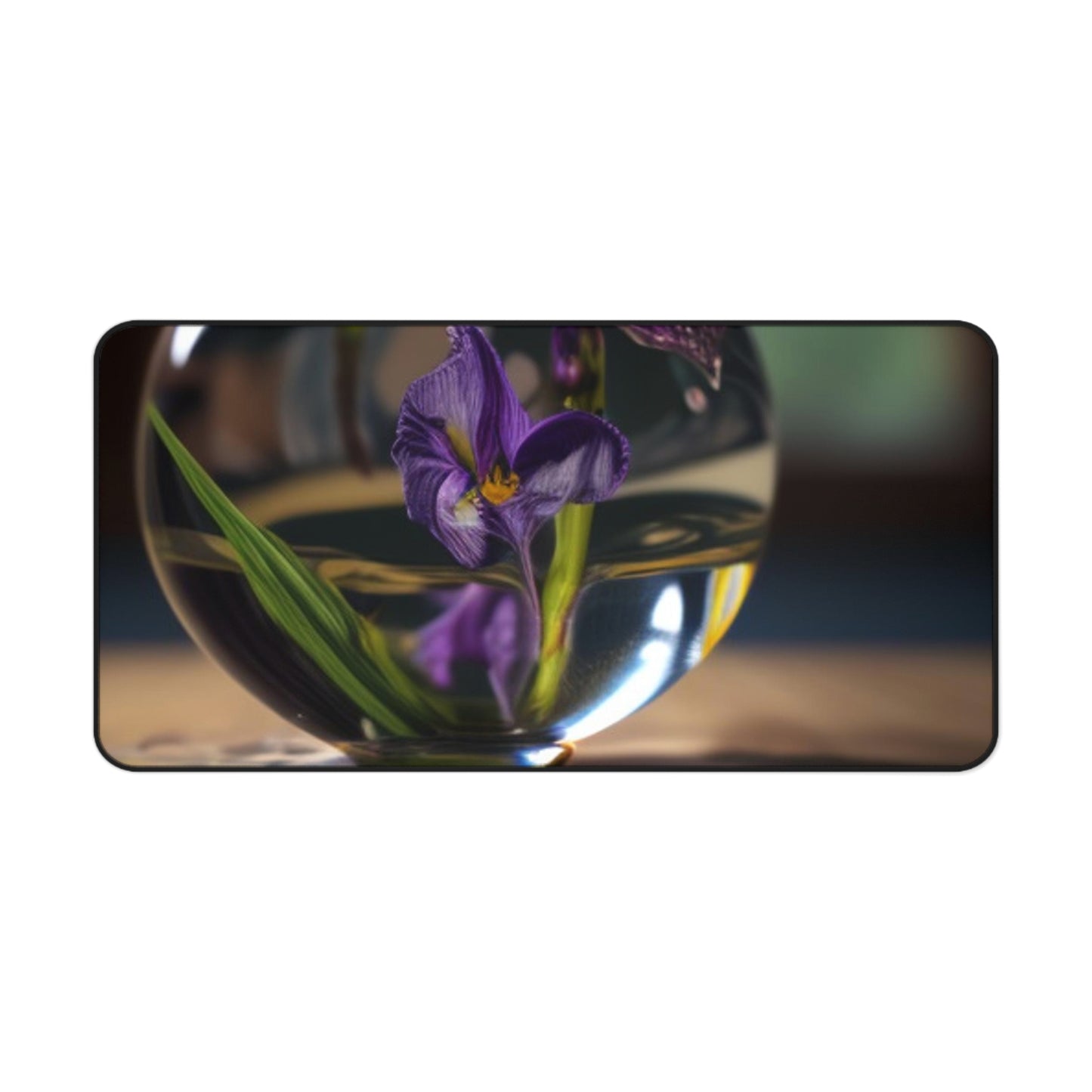 Desk Mat Purple Iris in a vase 1