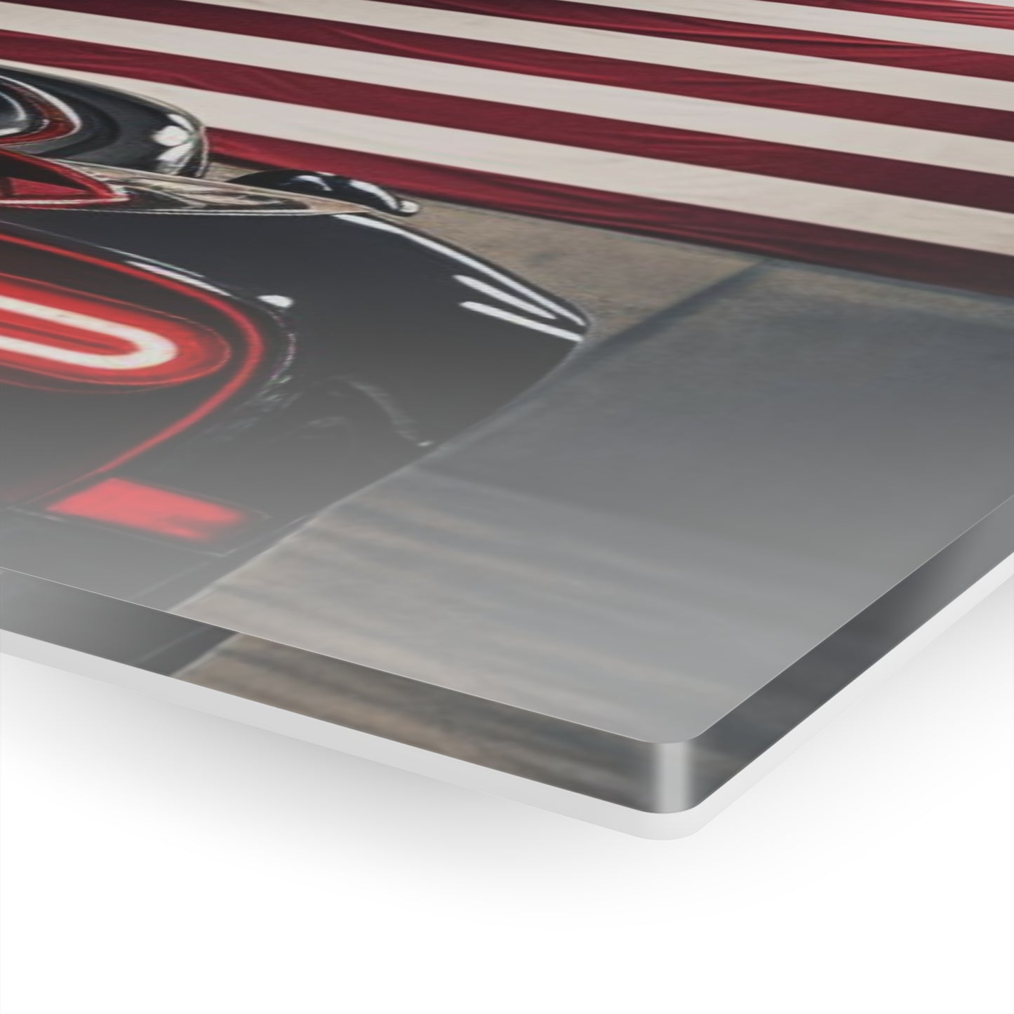 Acrylic Prints American Flag Background Bugatti 5
